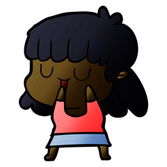 cartoon woman laughing