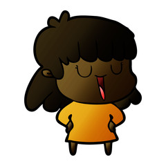 cartoon woman laughing