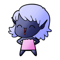 cartoon elf girl