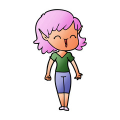 cartoon elf girl