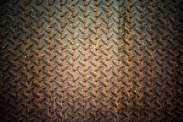 Metal seamless steel diamond shape plate, texture pattern grunge background