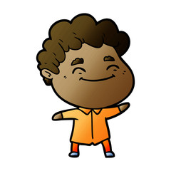 cartoon friendly man