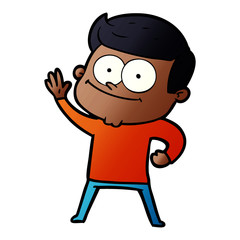 cartoon happy man