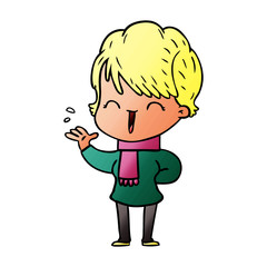 cartoon laughing woman