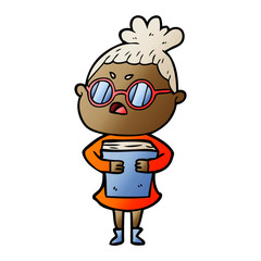 Obraz premium cartoon annoyed woman