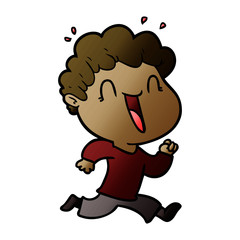 cartoon happy man