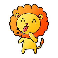 happy cartoon lion