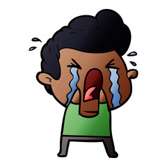 cartoon crying man
