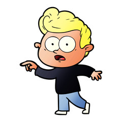 cartoon staring man