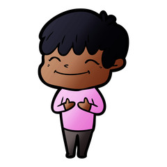 cartoon happy boy