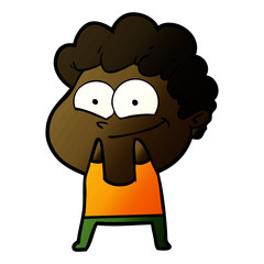 cartoon happy man