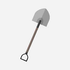 Flat Style Shovel Mining Vector Illustration Graphic