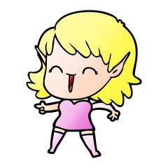 cartoon elf girl