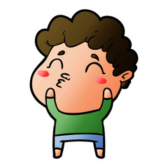 cartoon man pouting