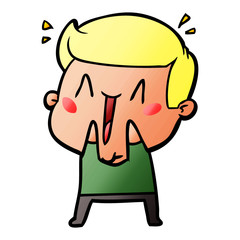 cartoon excited man