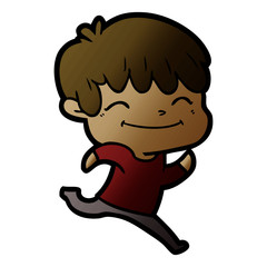 cartoon happy boy