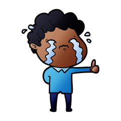 cartoon man crying