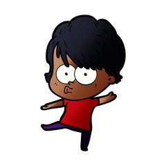 Obraz premium cartoon woman