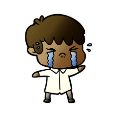 cartoon boy crying