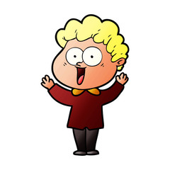 cartoon happy man