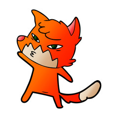 clever cartoon fox