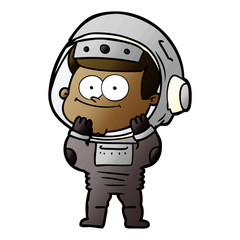 happy astronaut cartoon