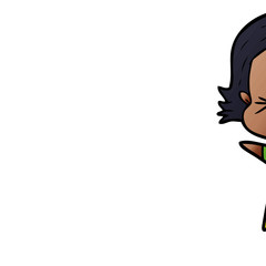 Obraz premium cartoon angry girl