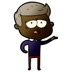 cartoon tired man