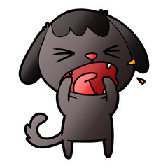 Obraz premium cute cartoon dog barking