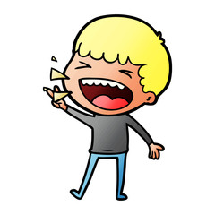 cartoon laughing man