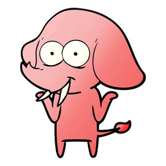 happy cartoon elephant