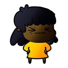 cartoon angry girl