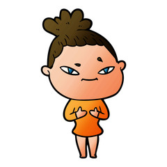 Obraz premium cartoon woman