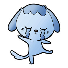 cartoon dog crying