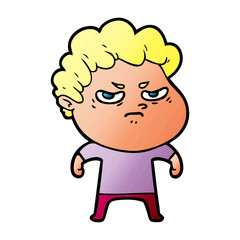 cartoon angry man