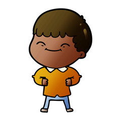 Obraz premium cartoon happy boy
