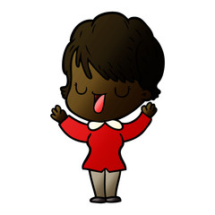 cartoon woman talking