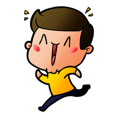 cartoon excited man