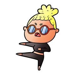 cartoon annoyed woman