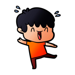 cartoon laughing boy