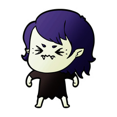 annoyed cartoon vampire girl