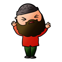 Obraz premium cartoon man with beard