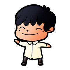 cartoon happy boy