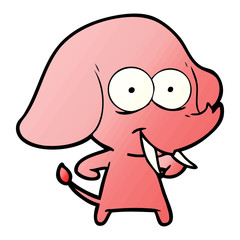 happy cartoon elephant