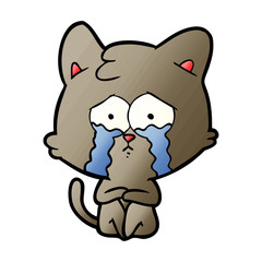crying cat cartoon