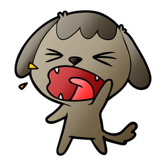 cute cartoon dog barking