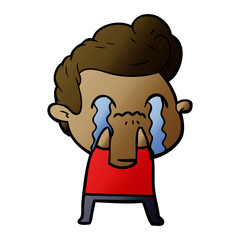cartoon man crying