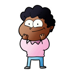 Obraz premium cartoon happy man