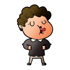 Obraz premium cartoon man singing