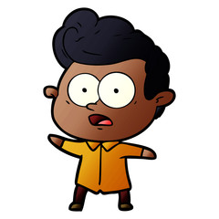 Obraz premium cartoon staring man